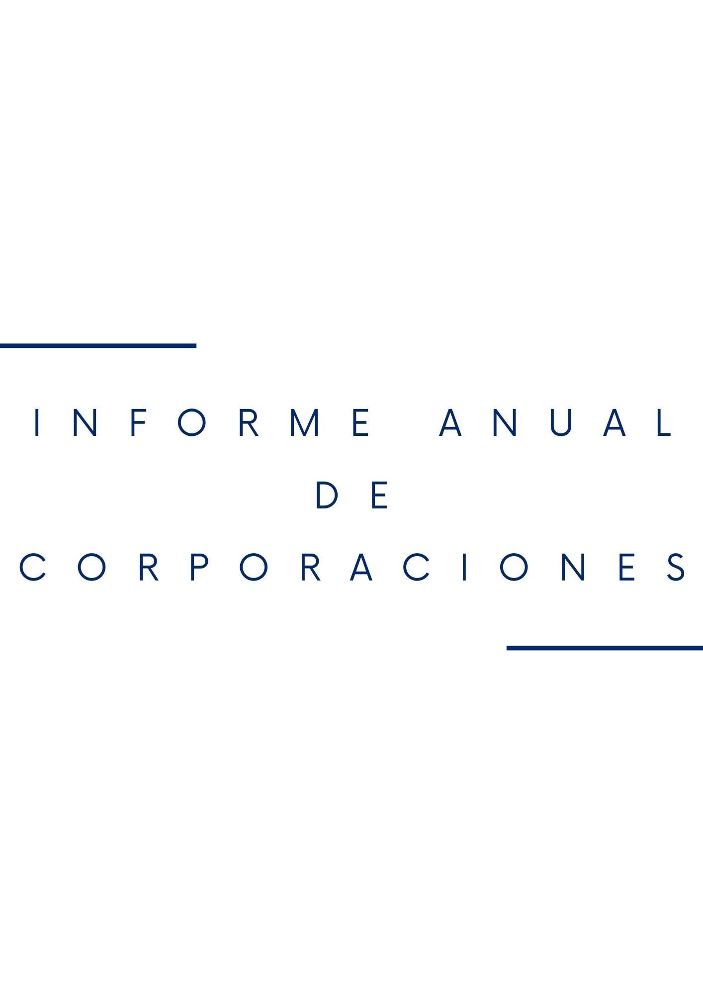 Informe Anual de Corporaciones