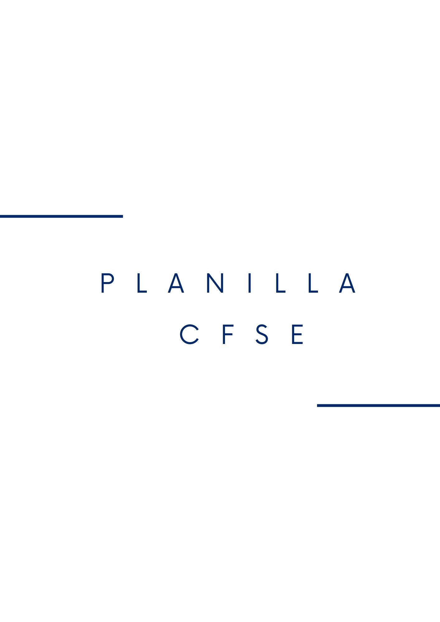 Planilla CFSE