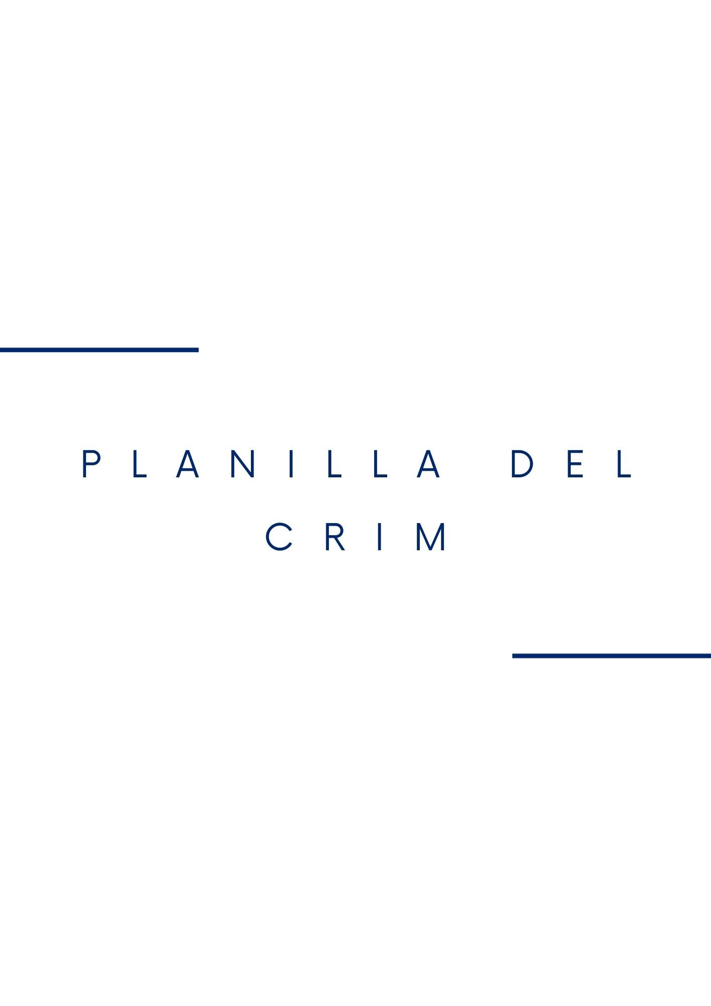 Planilla del CRIM